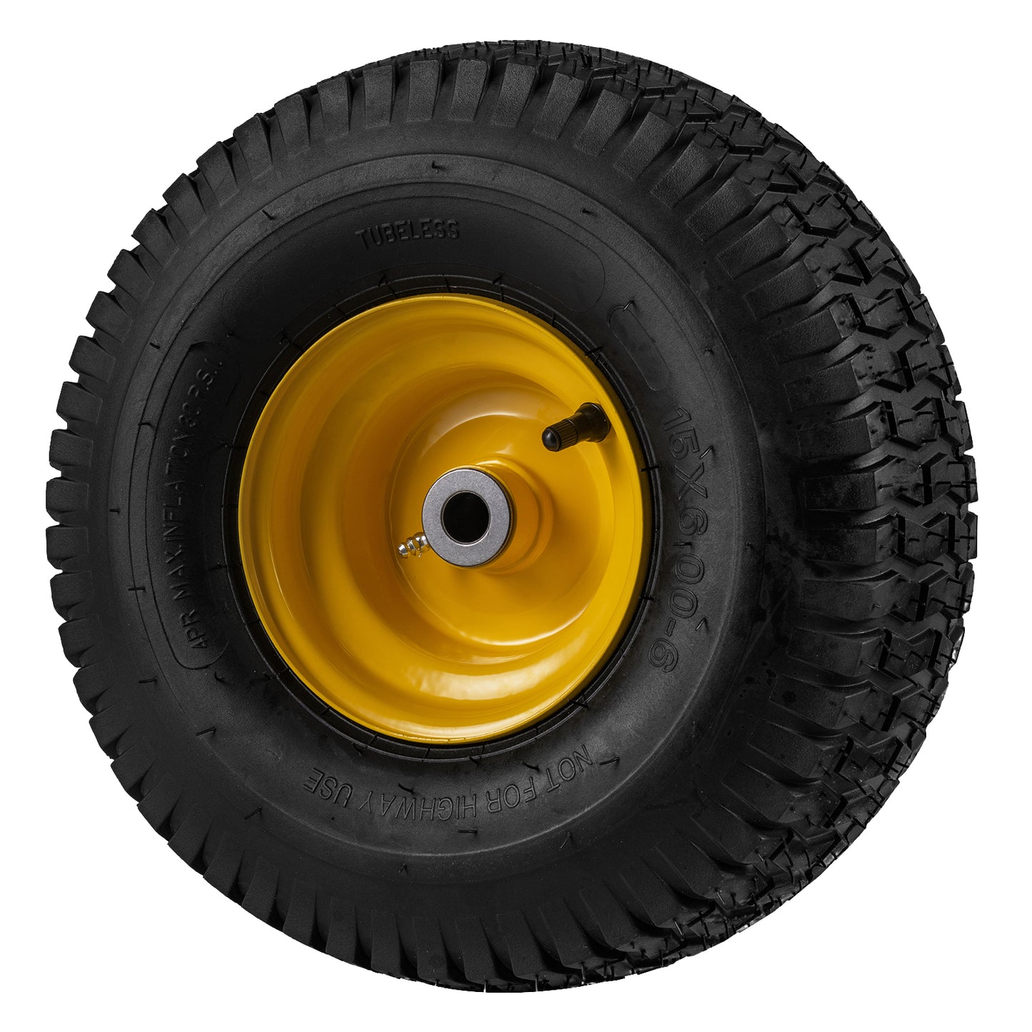 15 x 6.00-6 Tubeless Tires and Wheels 2 Pack 4 PR Tires-Yellow