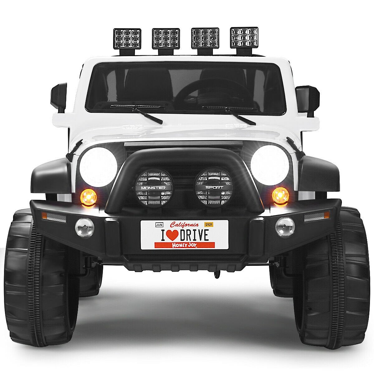12V 2-Seater Ride on Car Truck with Remote Control and Storage Room-Black