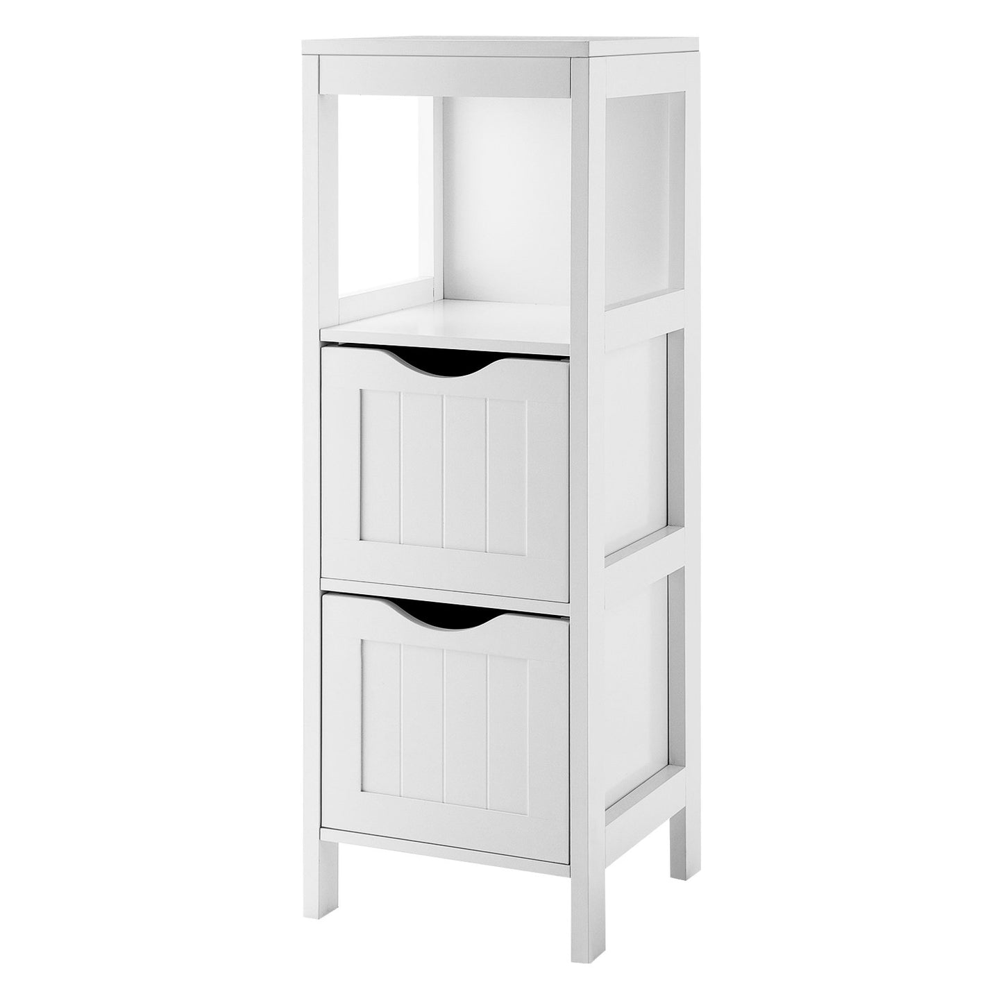 Freestanding Storage Cabinet with 2 Removable Drawers for Bathroom-Black