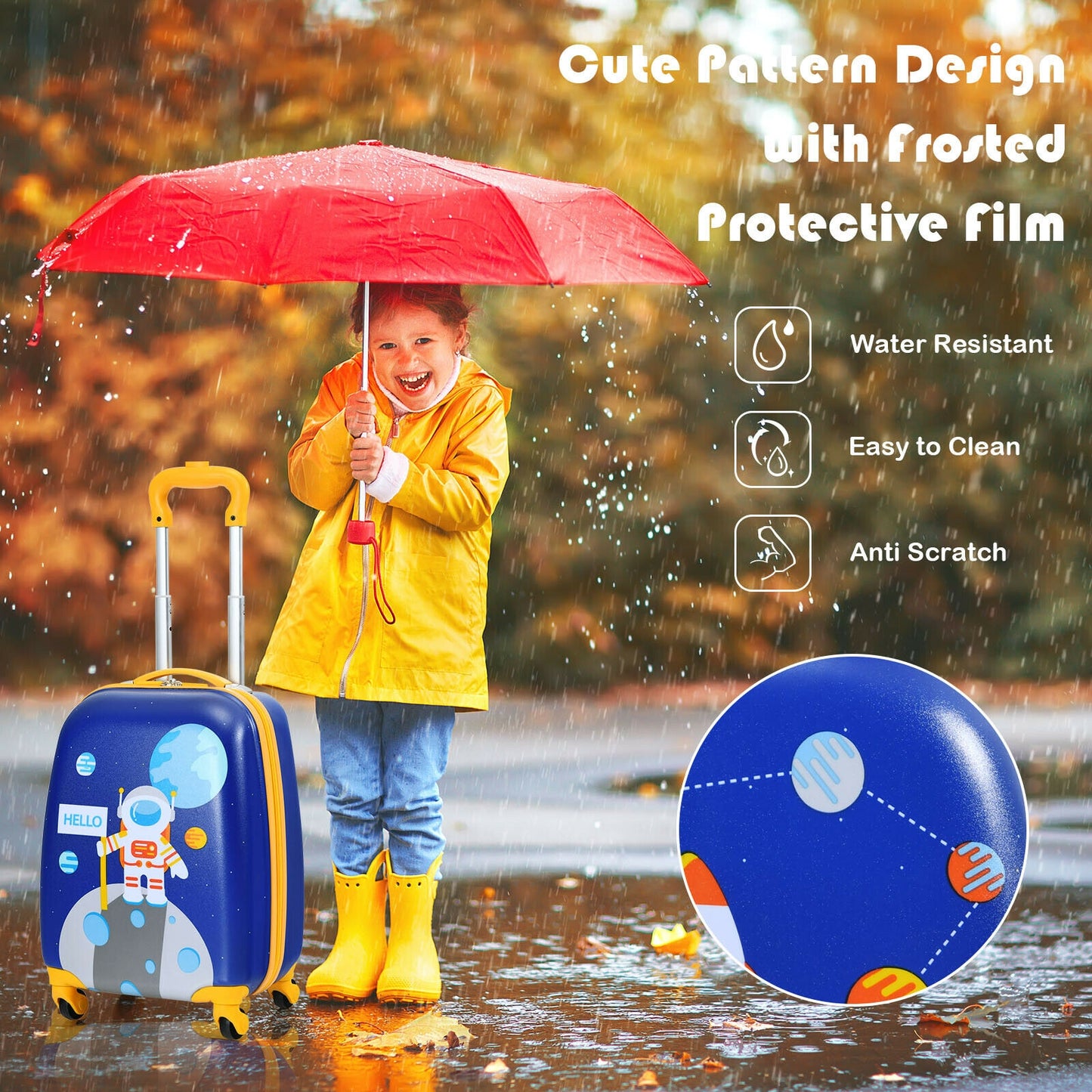 2 Pieces Kids Lightweight Luggage Set with Backpack and Suitcase for Travel