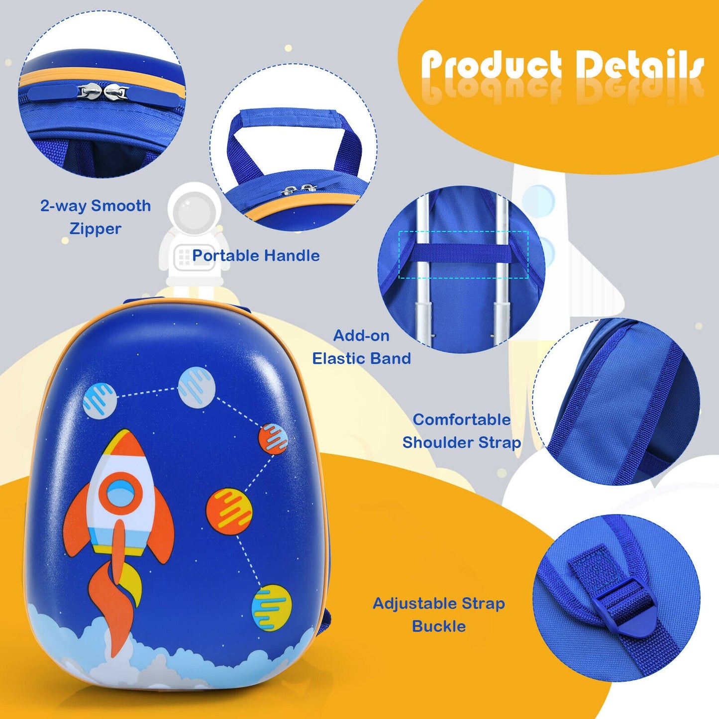 2 Pieces Kids Lightweight Luggage Set with Backpack and Suitcase for Travel