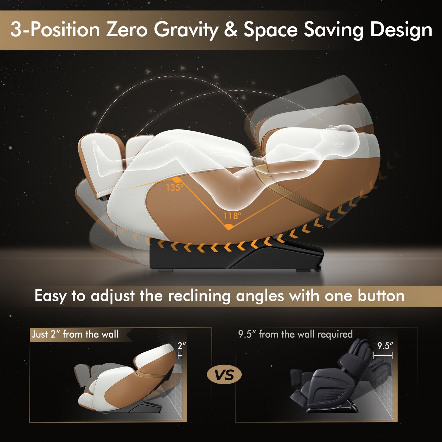 Relaxe Zero Gravity Shiatsu Massage Chair with Heating (SL-Track)-Peru