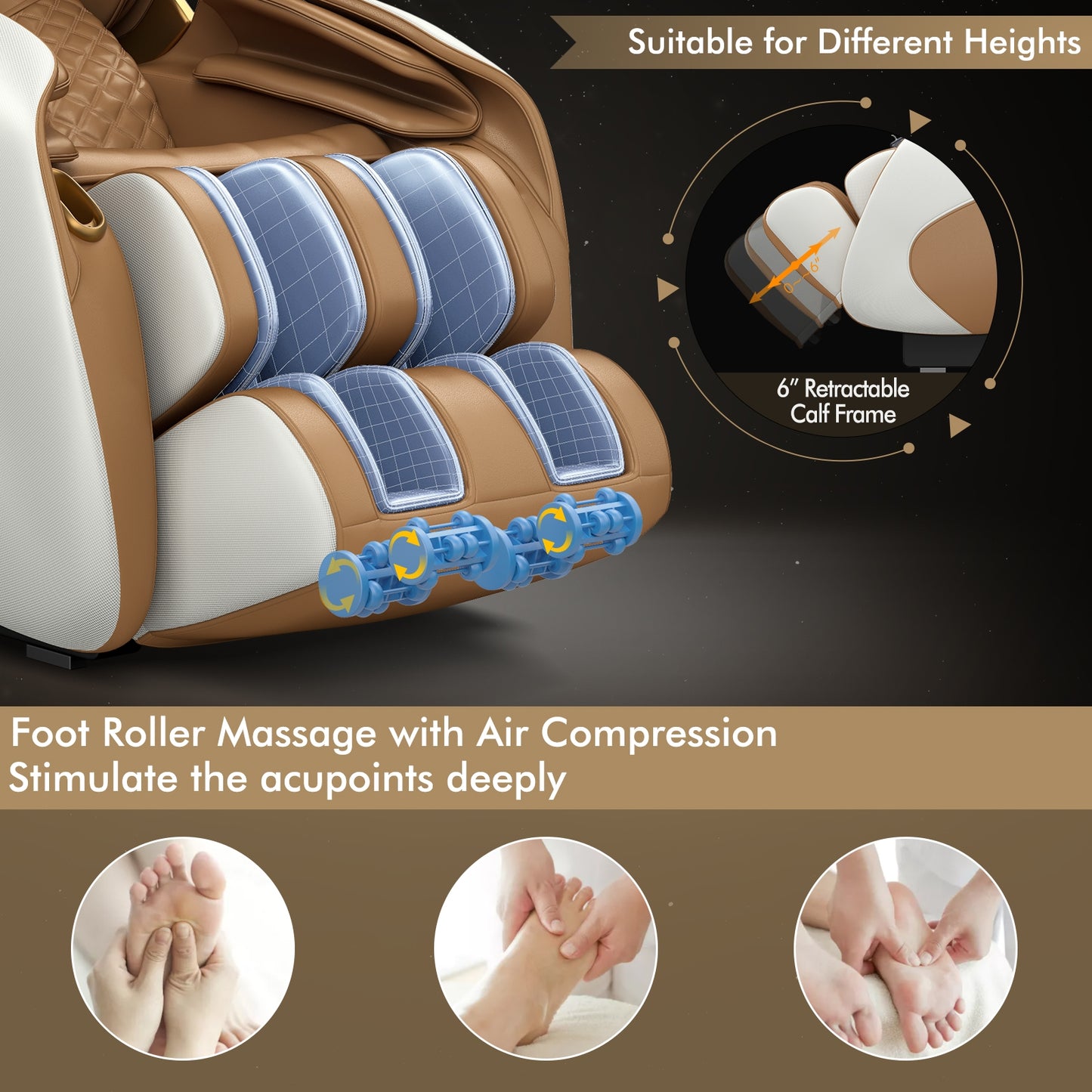 Relaxe Zero Gravity Shiatsu Massage Chair with Heating (SL-Track)-Peru