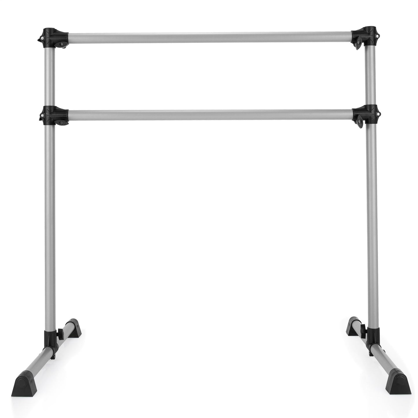 4 Feet Portable Double Freestanding Barre Dancing Stretching-Black