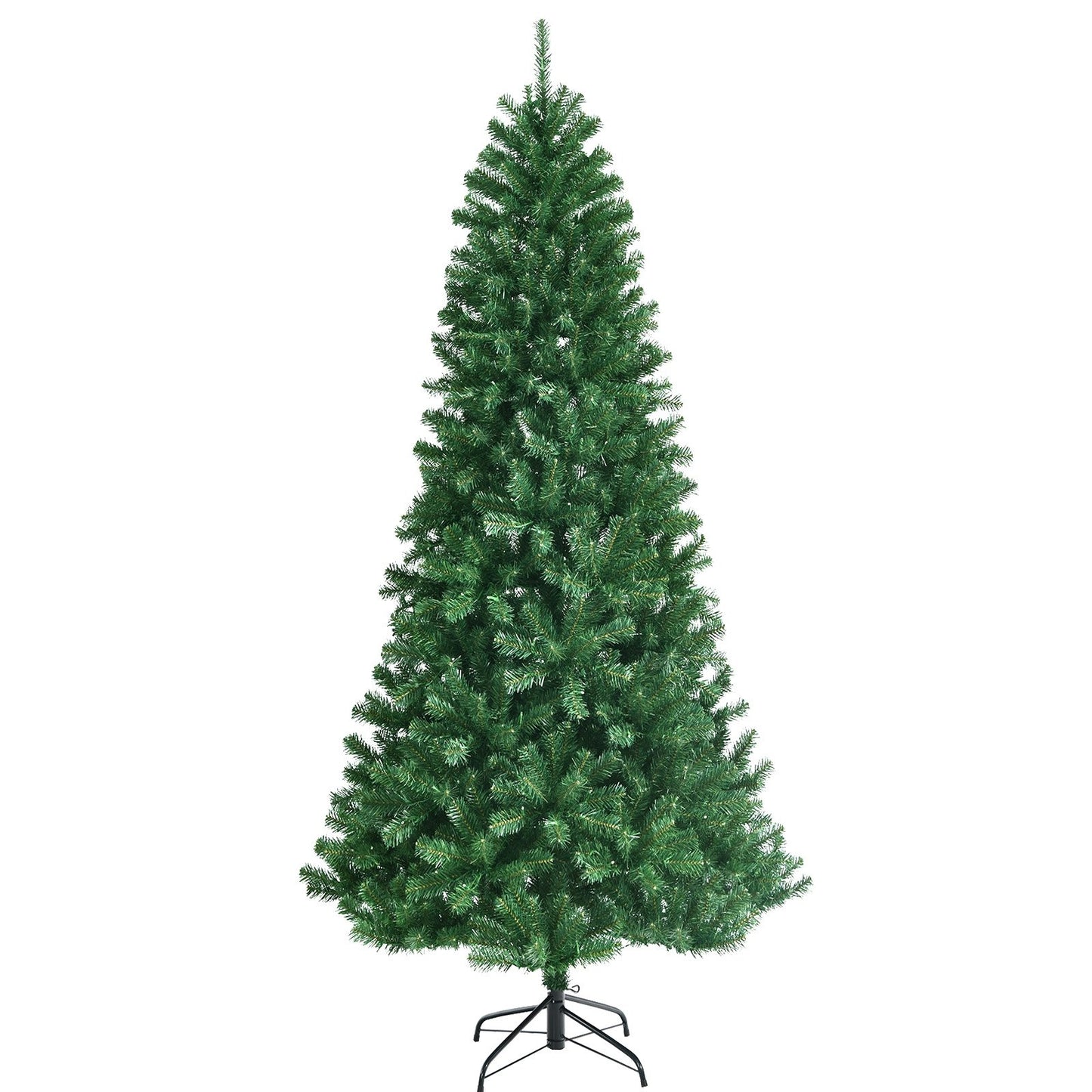 Artificial Hinged Christmas Tree with Remote-controlled Color-changing LED Lights-7'