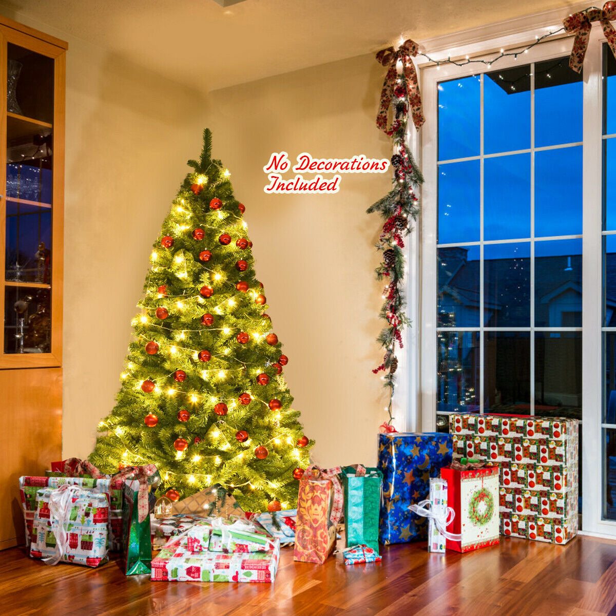 Premium Artificial Hinged PVC Christmas Tree with Metal Stand-6 ft