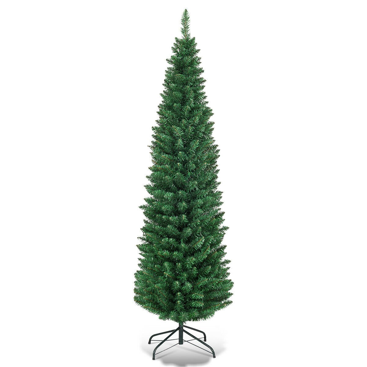 PVC Artificial Slim Pencil Christmas Tree-7'