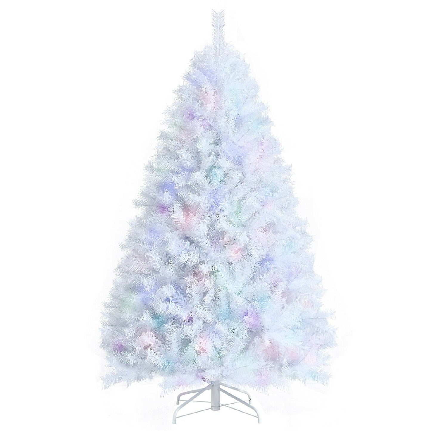 8 Feet Artificial Christmas Tree with 1636 Iridescent Branch Tips