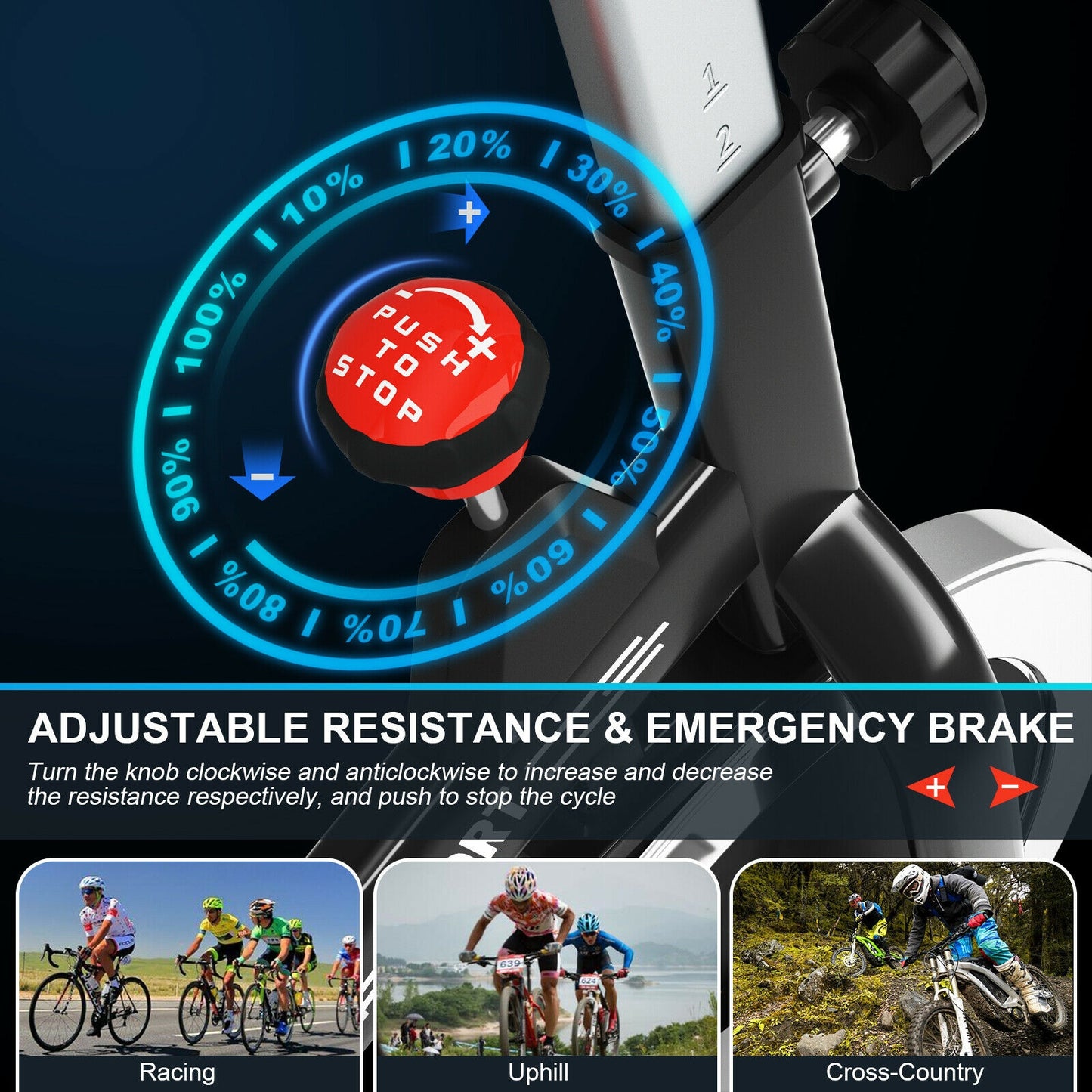 30Lbs Fixed Training Bicycle with Monitor for Gym and Home