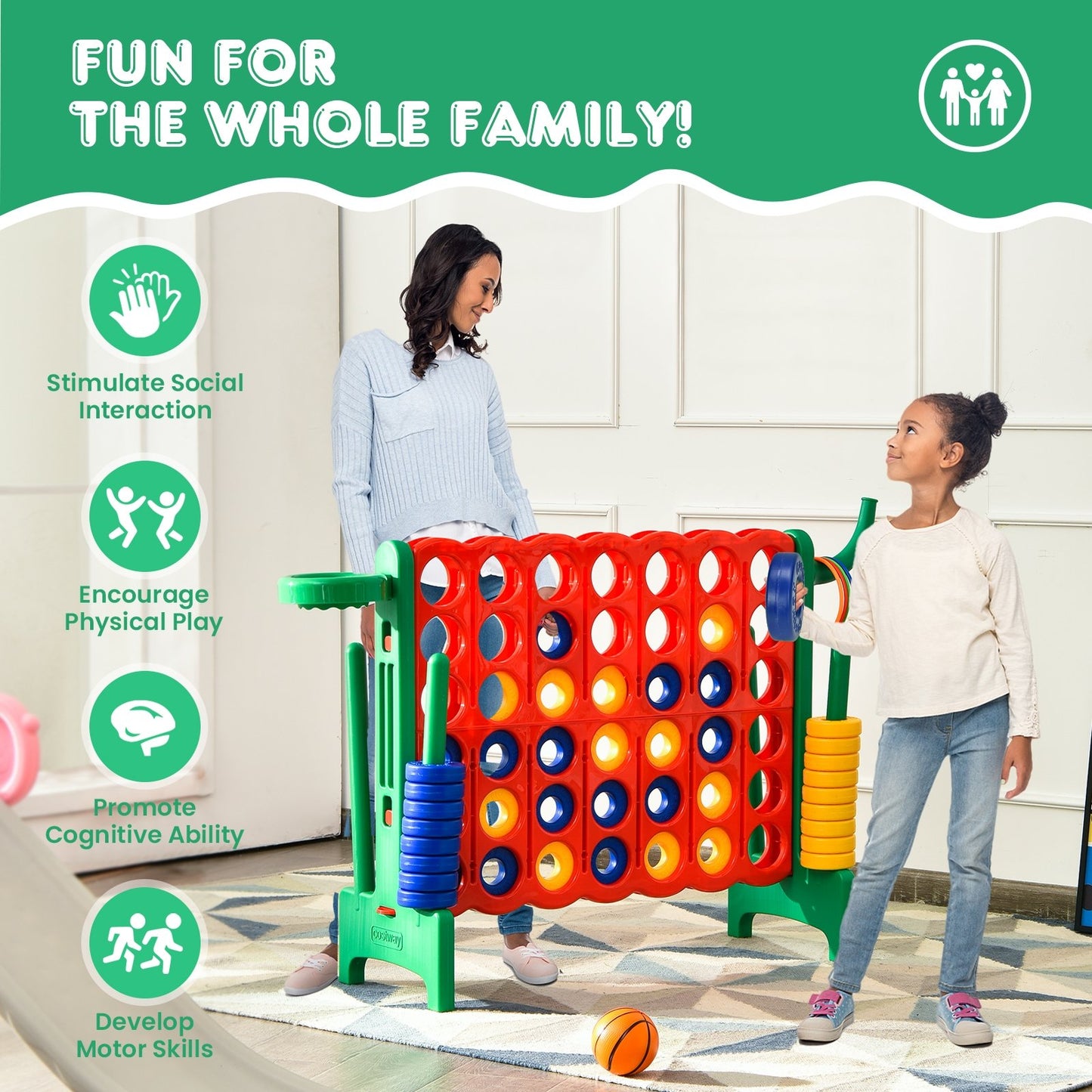2.5 Feet 4-to-Score Giant Game Set-Blue