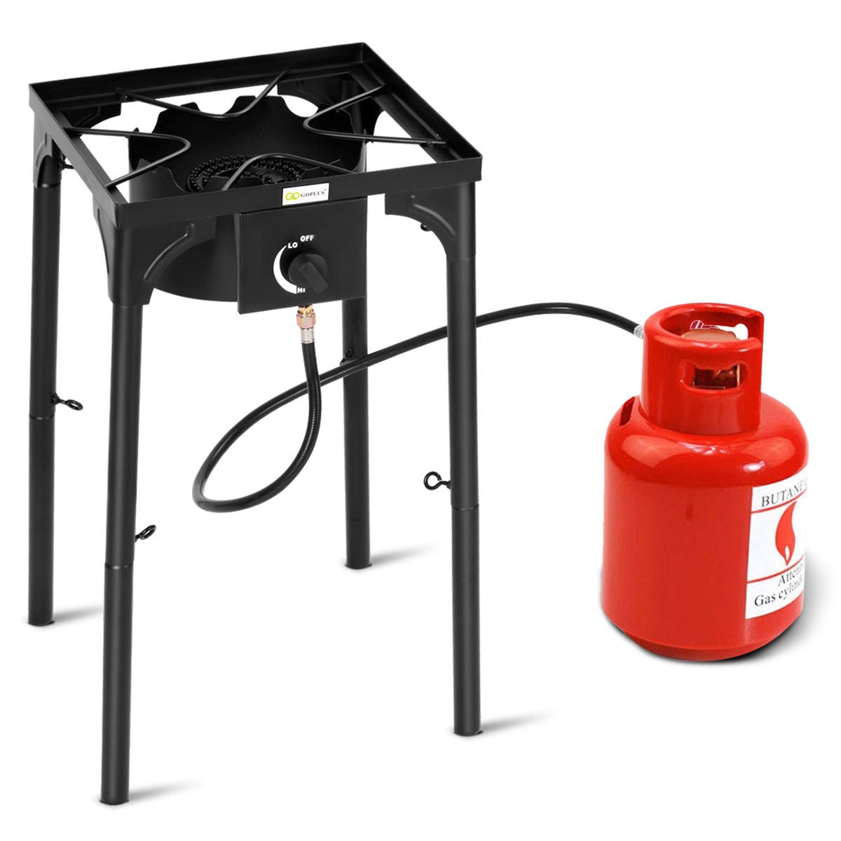 100 000-BTU Portable Propane Outdoor Camp Stove with Adjustable Legs