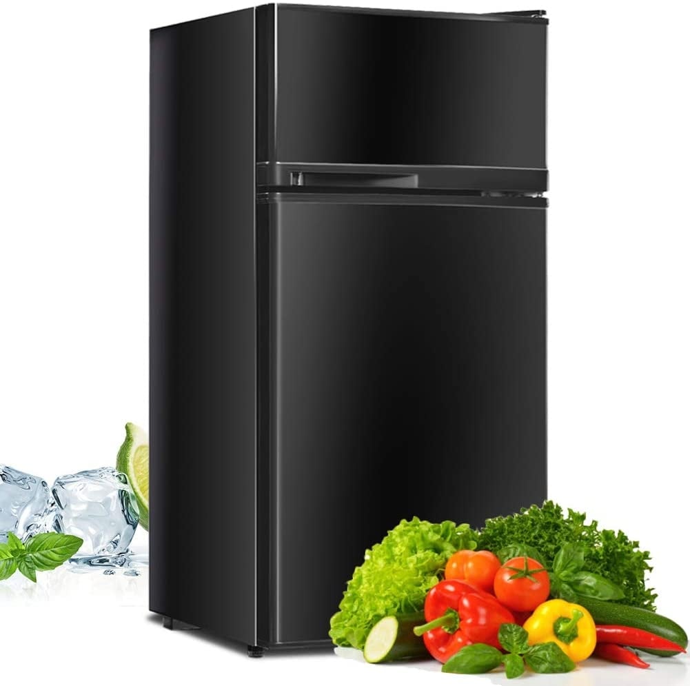 2 Doors Cold-rolled Sheet Compact Refrigerator-Black - Direct by Wilsons Home Store
