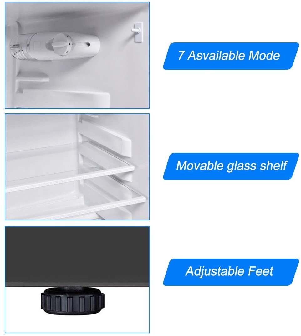 2 Doors Cold-rolled Sheet Compact Refrigerator-Black - Direct by Wilsons Home Store