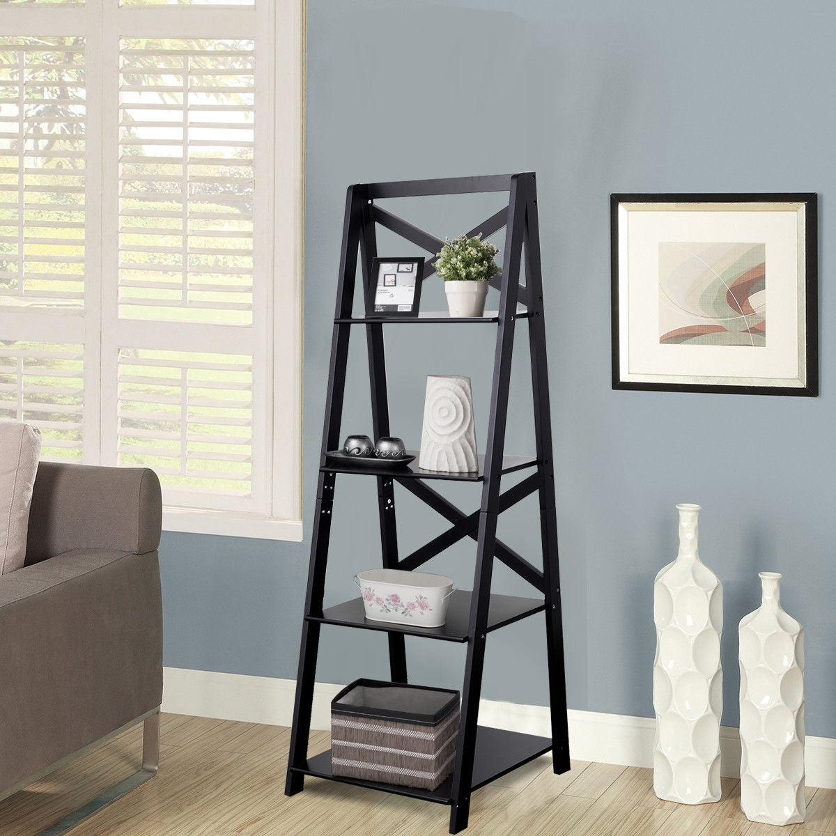 4-Tier Ladder Space-saving Bookshelf - Direct by Wilsons Home Store