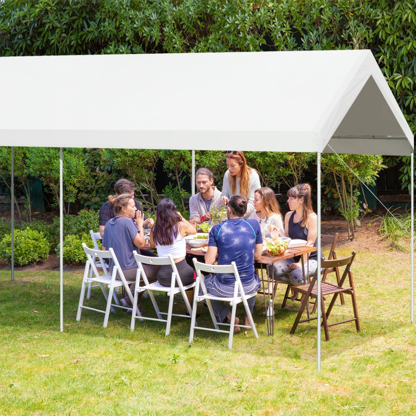 10 x 20 Feet Steel Frame Portable Car Canopy Shelter - Direct by Wilsons Home Store