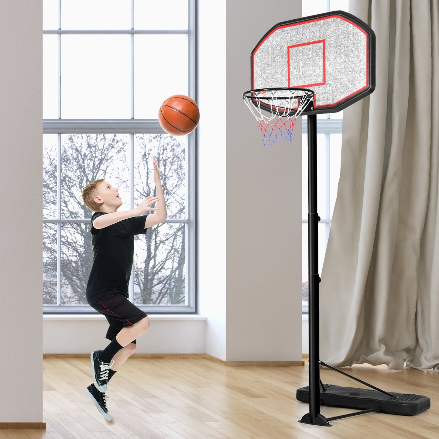 43 Inch Indoor Outdoor Height Adjustable Basketball Hoop - Direct by Wilsons Home Store