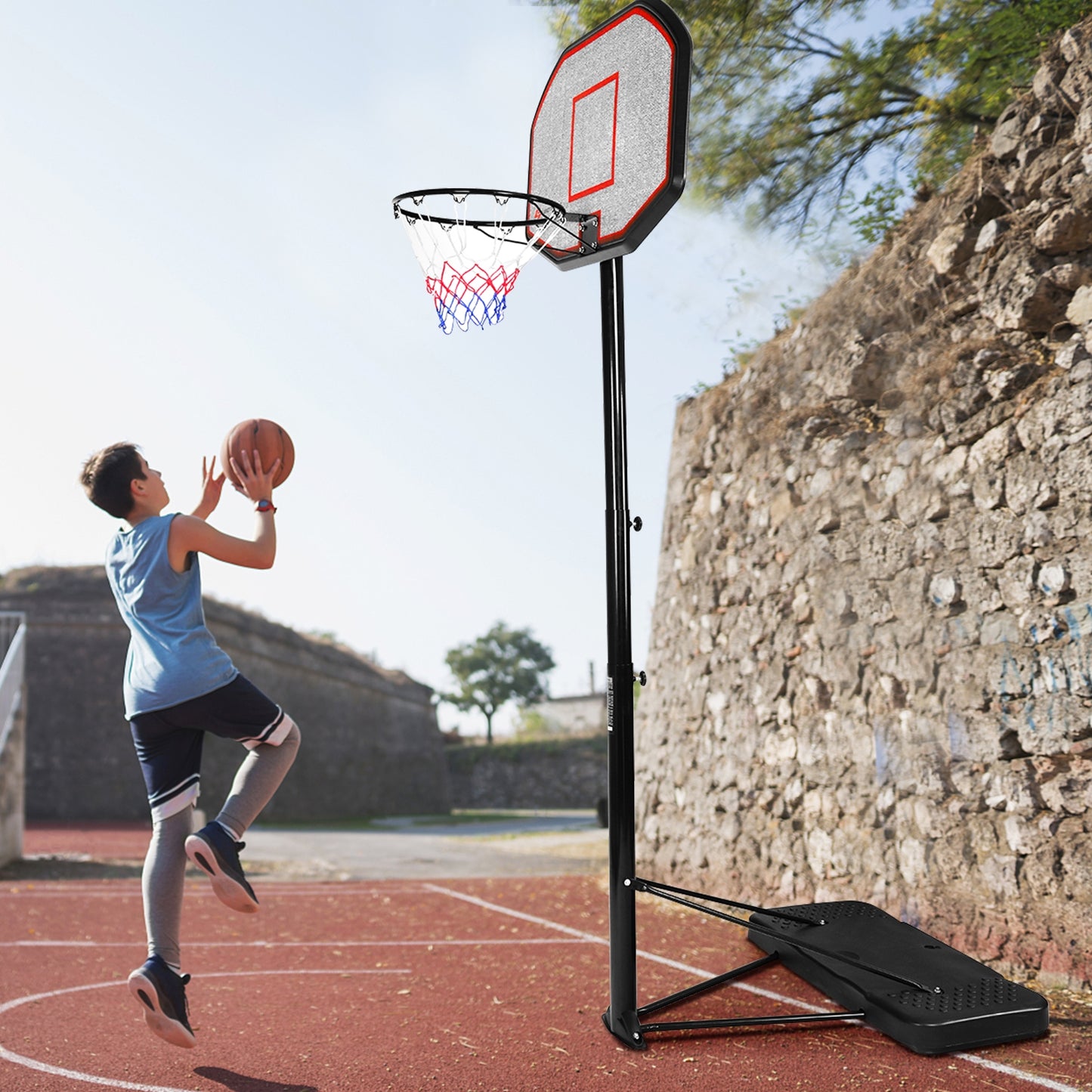 43 Inch Indoor Outdoor Height Adjustable Basketball Hoop - Direct by Wilsons Home Store