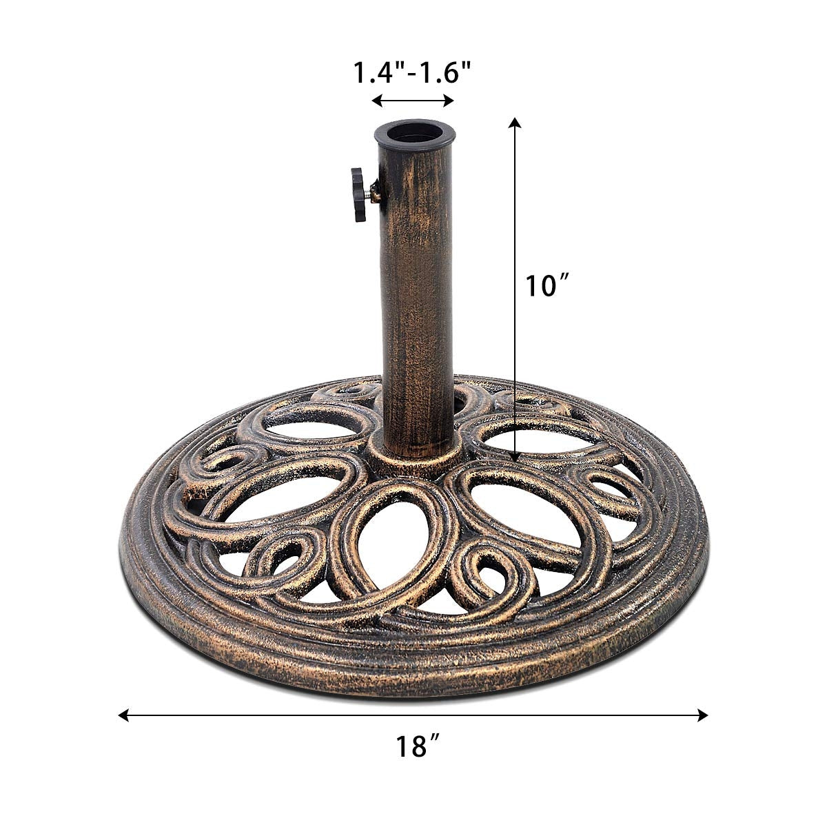 23-lbs 17 3/4 Inch Round Umbrella Base Stand - Direct by Wilsons Home Store