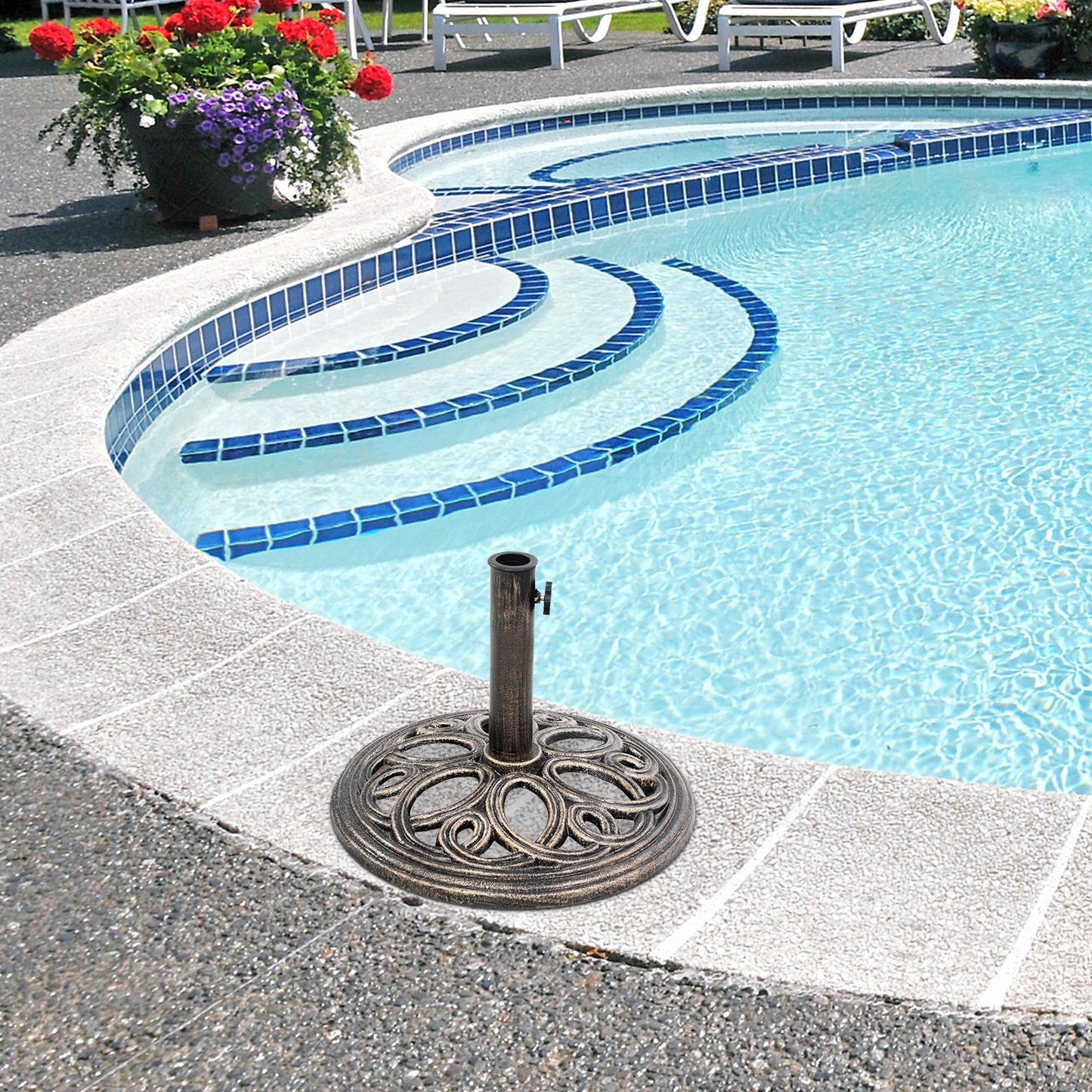 23-lbs 17 3/4 Inch Round Umbrella Base Stand - Direct by Wilsons Home Store