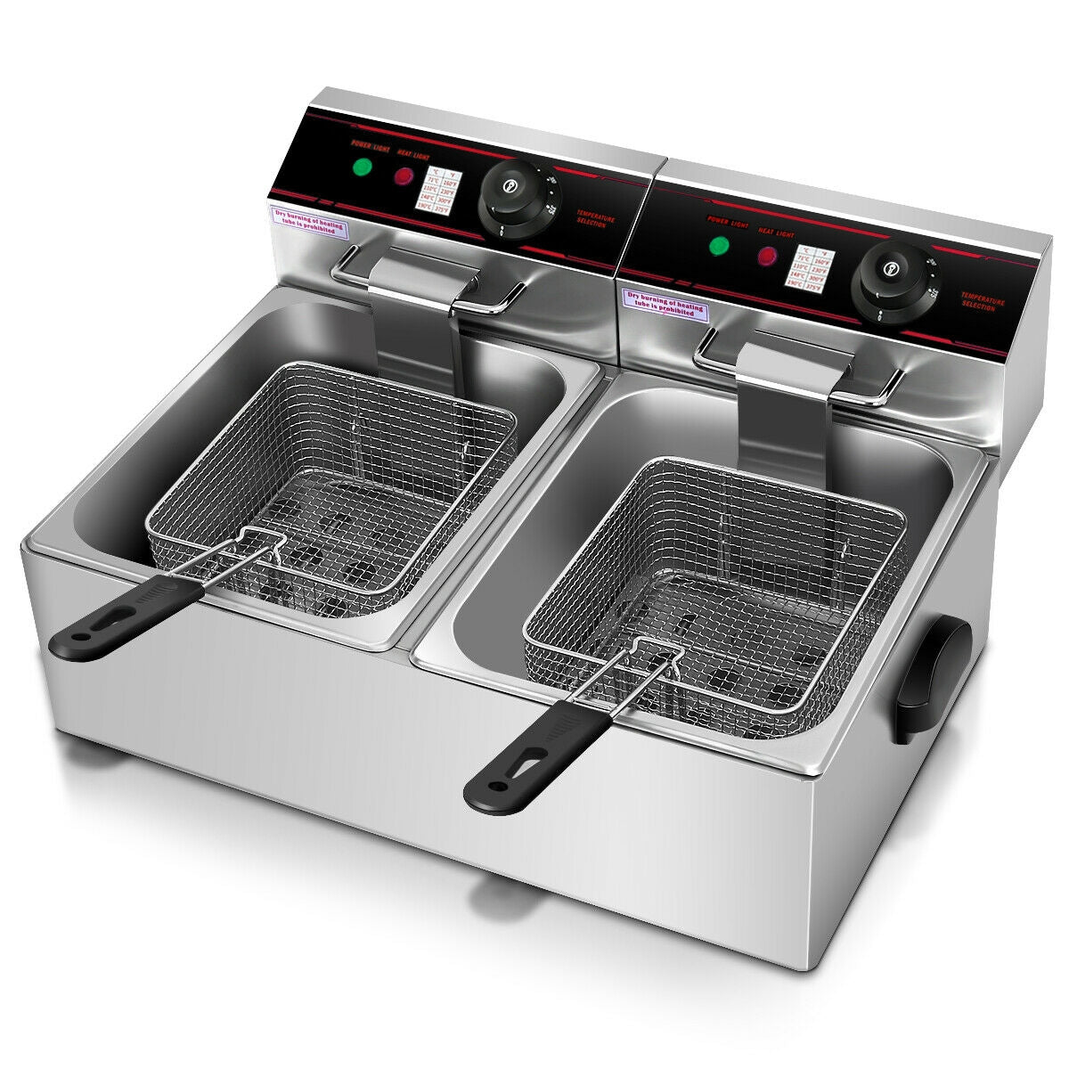 3400W Dual Tank Electric Countertop Deep Fryer - Direct by Wilsons Home Store