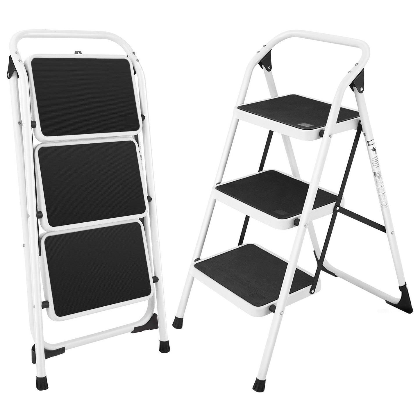 Folding 3-Step Ladder with Handgrip and Anti-Slip Platform - Direct by Wilsons Home Store
