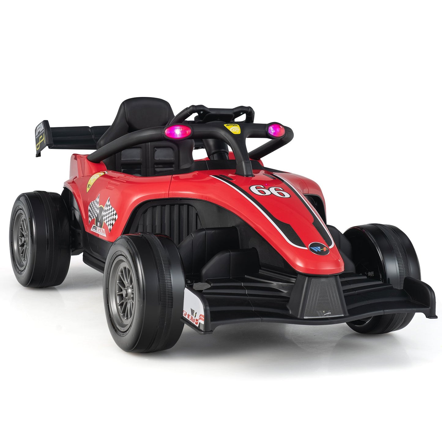 12V Kids Ride on Electric Formula Racing Car with Remote Control-Pink