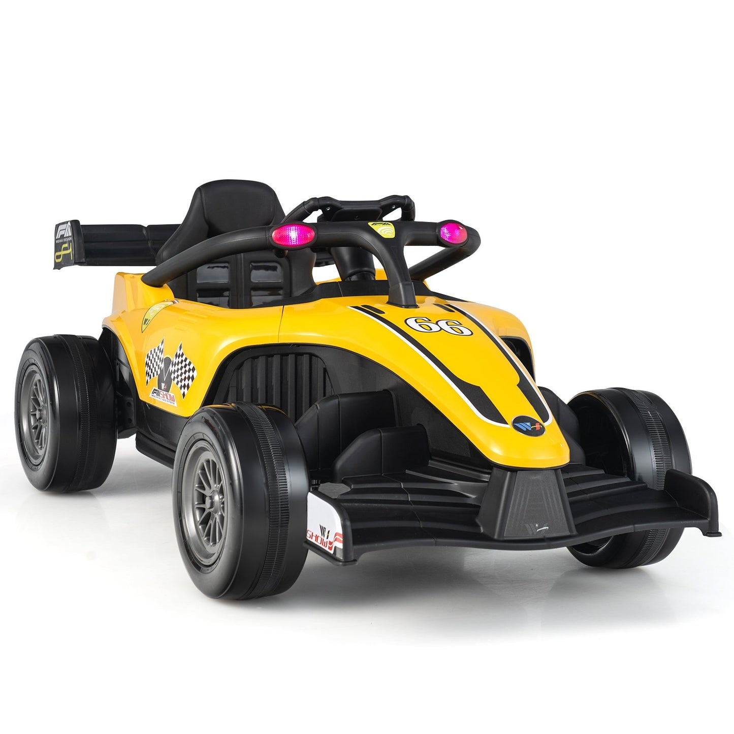 12V Kids Ride on Electric Formula Racing Car with Remote Control-Pink