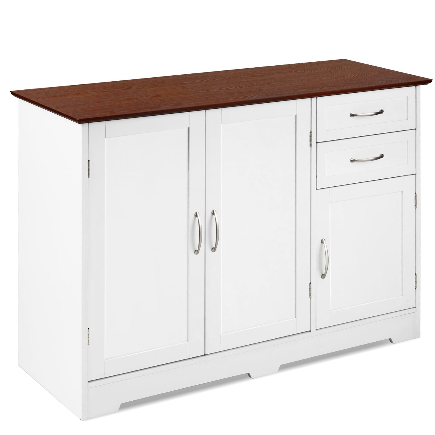 Buffet Storage Cabinet with 2-Door Cabinet and 2 Drawers-Black
