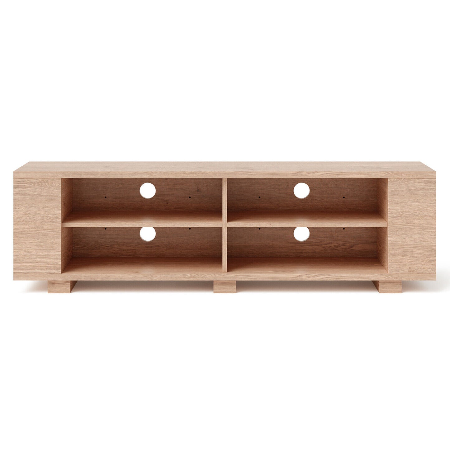 Modern TV Stand Wood Storage Console Entertainment Center-Natural