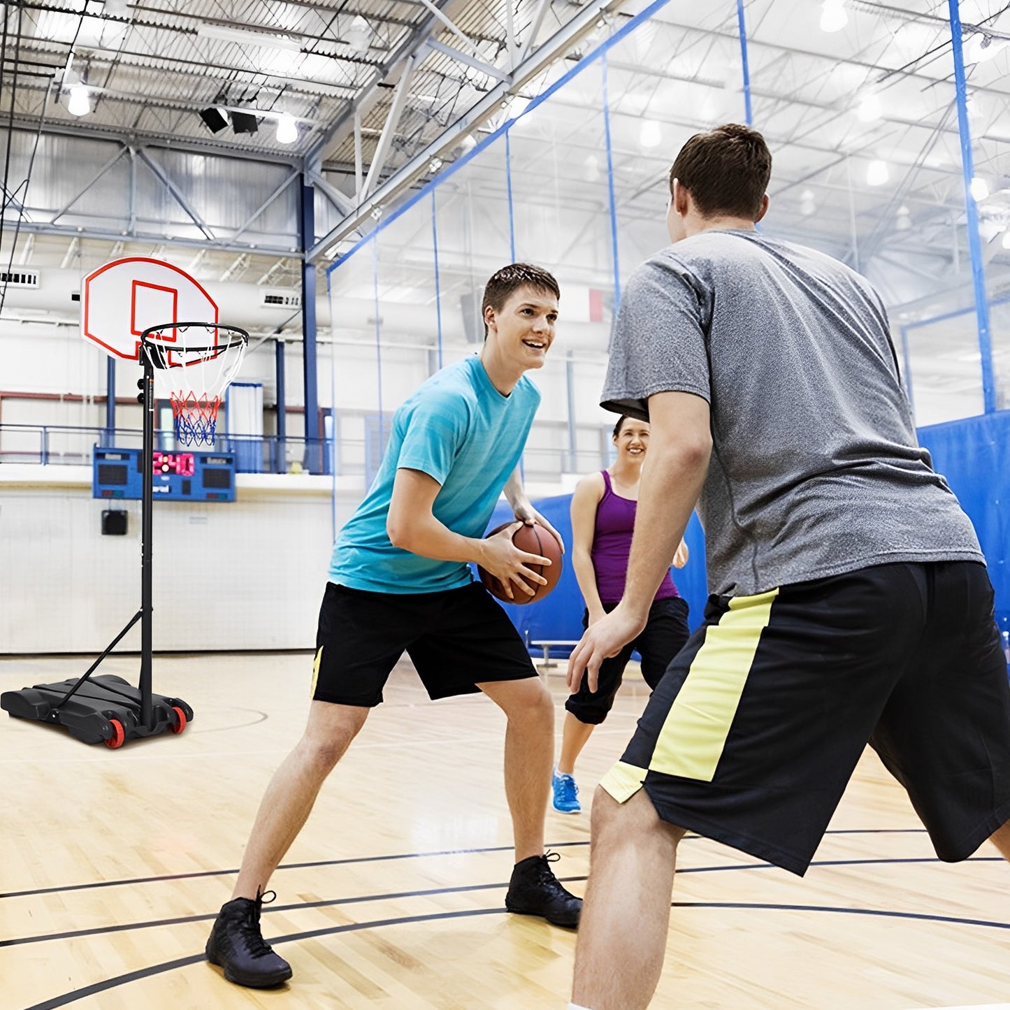Adjustable Basketball Hoop System Stand with Wheels - Direct by Wilsons Home Store