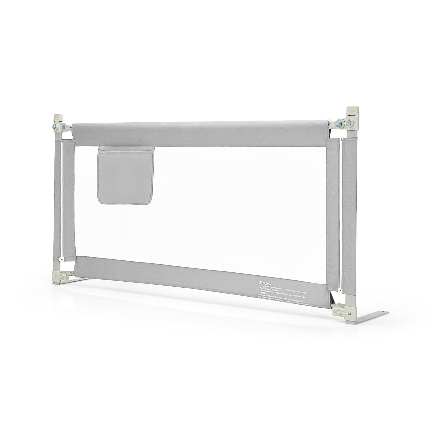57 Inch Toddlers Vertical Lifting Baby Bed Rail Guard with Lock-Blue