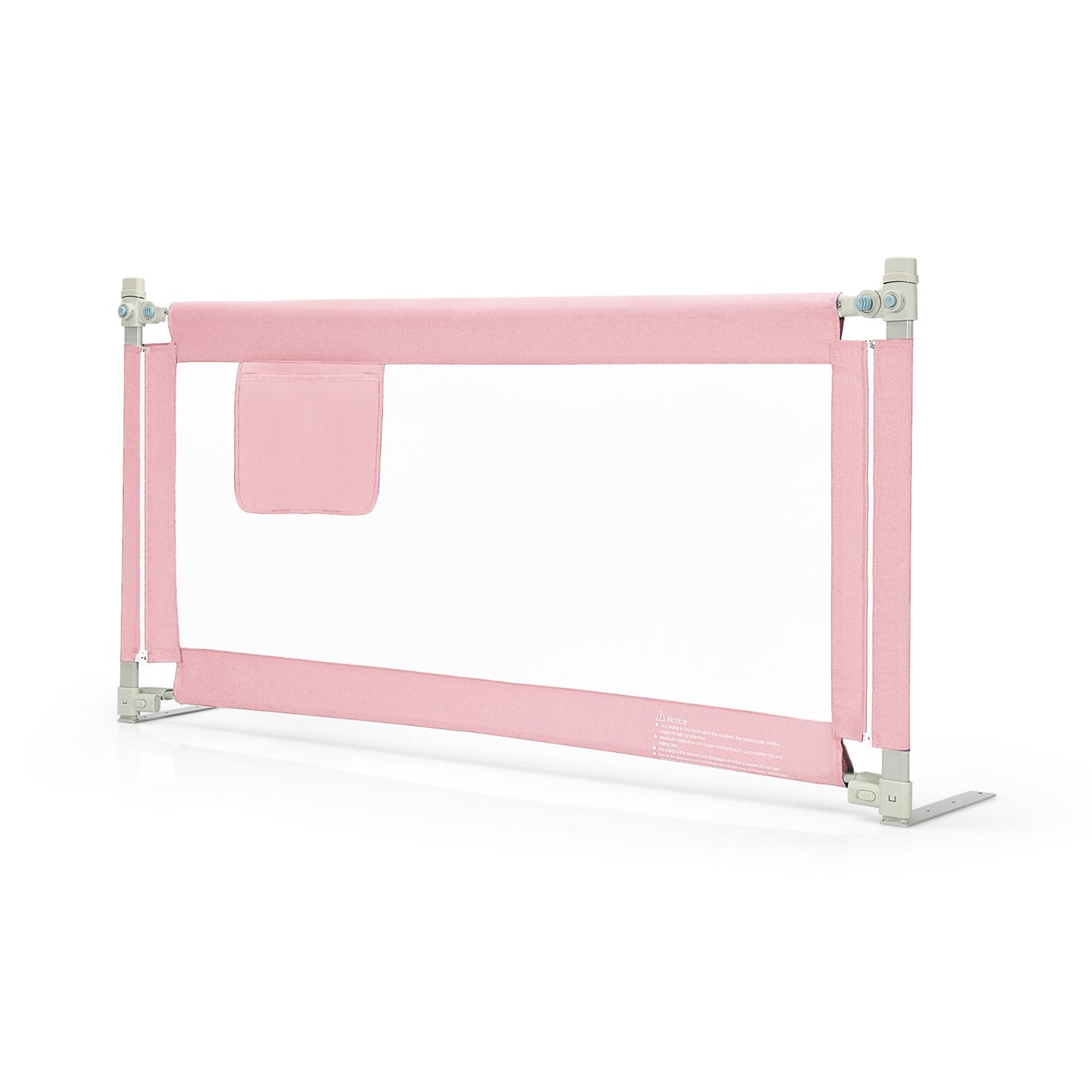 57 Inch Toddlers Vertical Lifting Baby Bed Rail Guard with Lock-Blue
