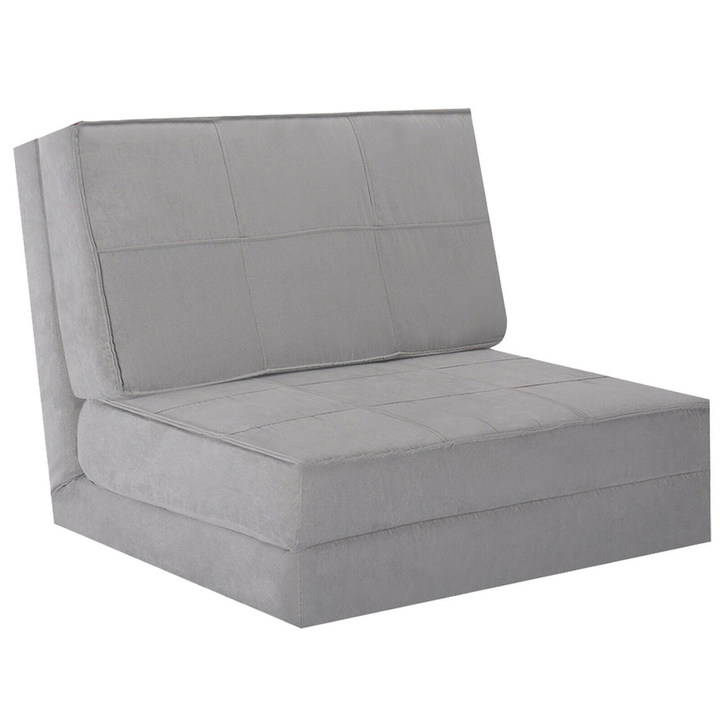 Convertible Lounger Folding Sofa Sleeper Bed-Black