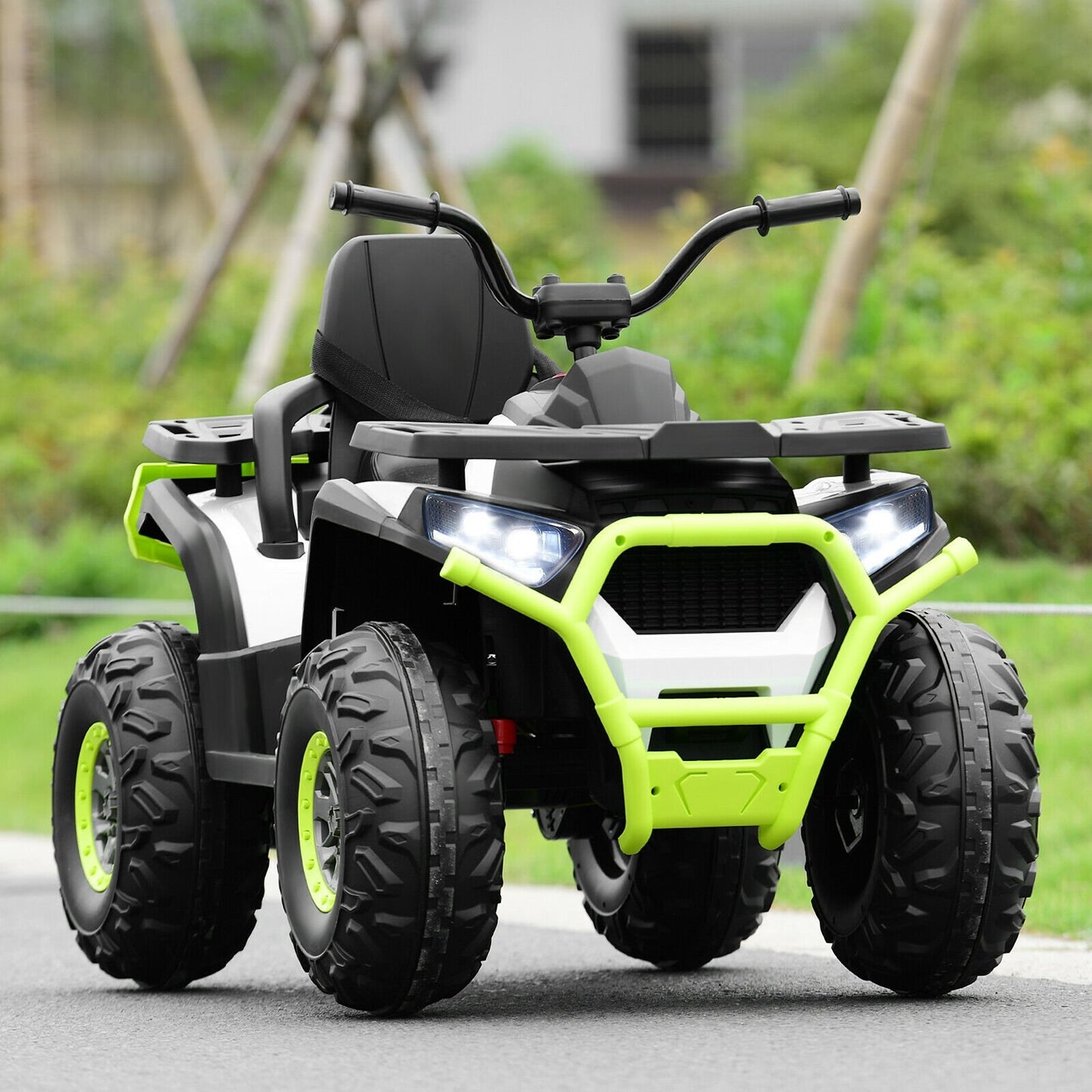 12 V Kids Electric 4-Wheeler ATV Quad with MP3 and LED Lights-Black