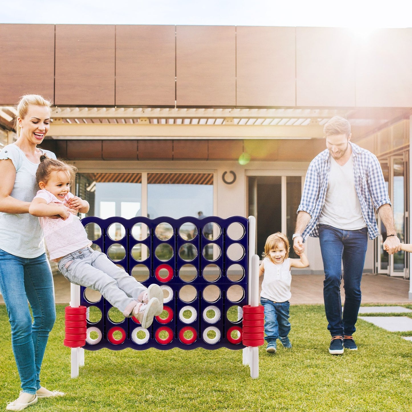 4-to-Score 4 in A Row Giant Game Set for Kids Adults Family Fun