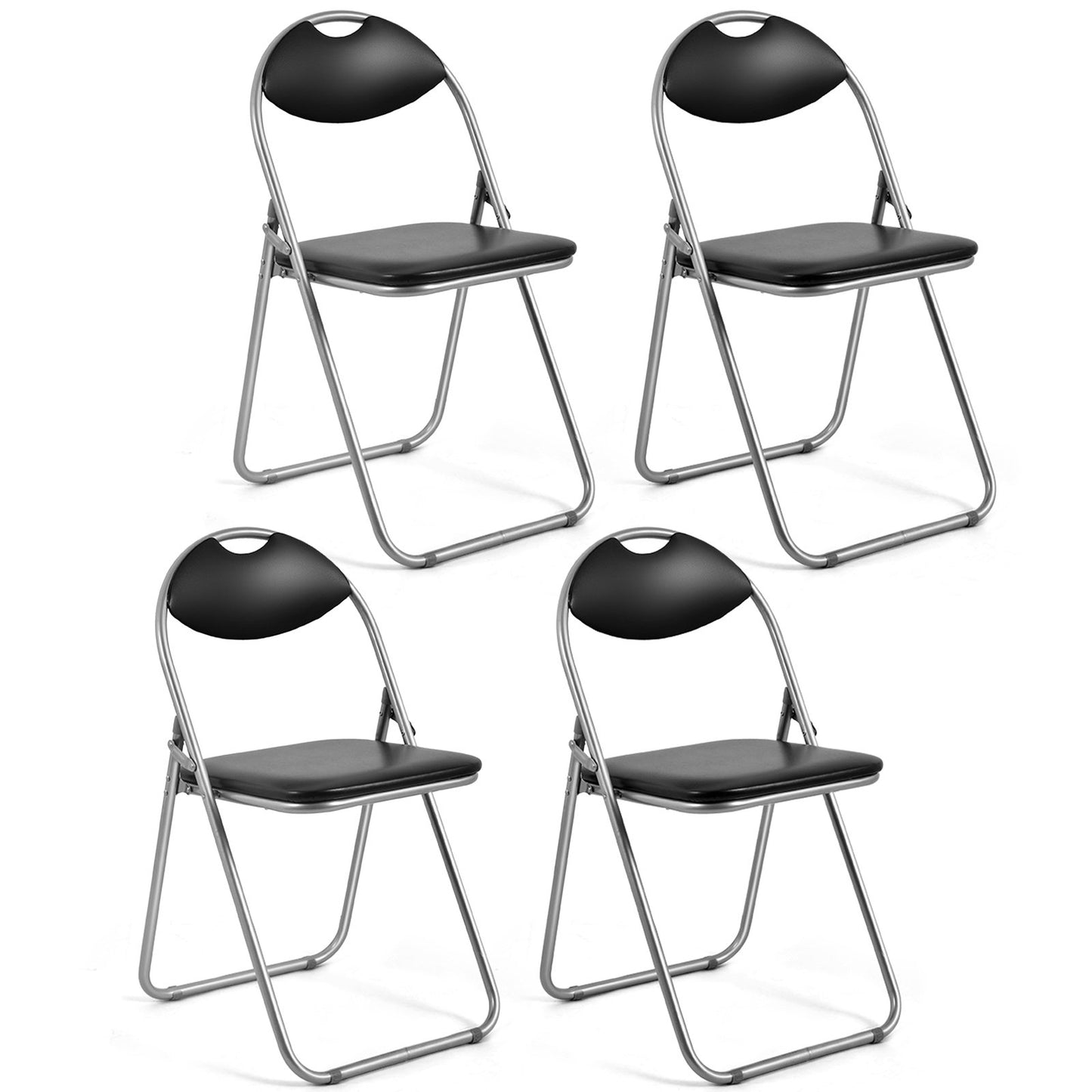 2/4/6 Pieces Portable Folding Dining Chairs Set with Carrying Handles-Set of 2