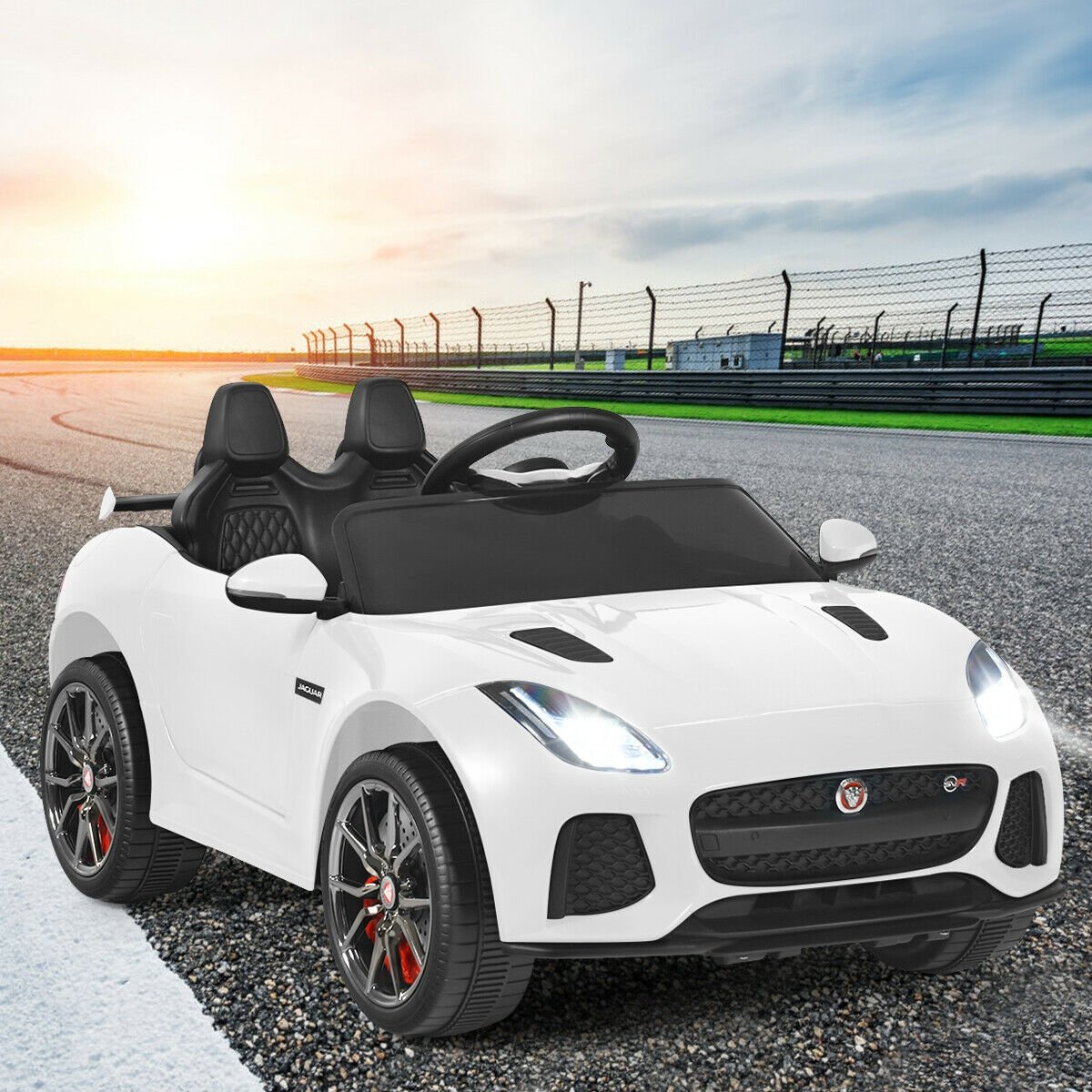 12V Jaguar F-Type SVR Licensed Kids Ride On Car-Black