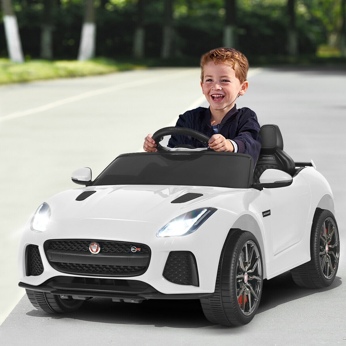 12V Jaguar F-Type SVR Licensed Kids Ride On Car-Black