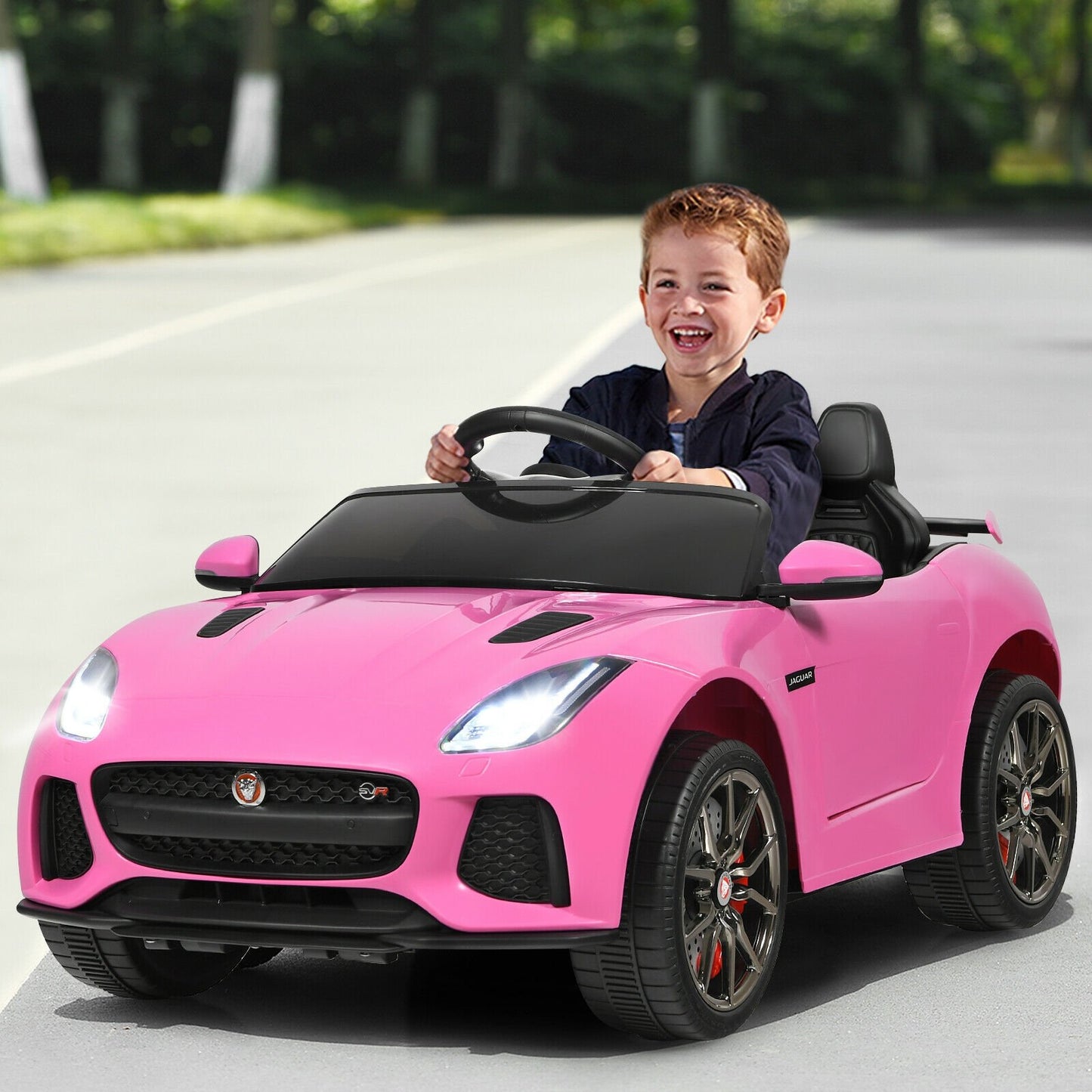 12V Jaguar F-Type SVR Licensed Kids Ride On Car-Black