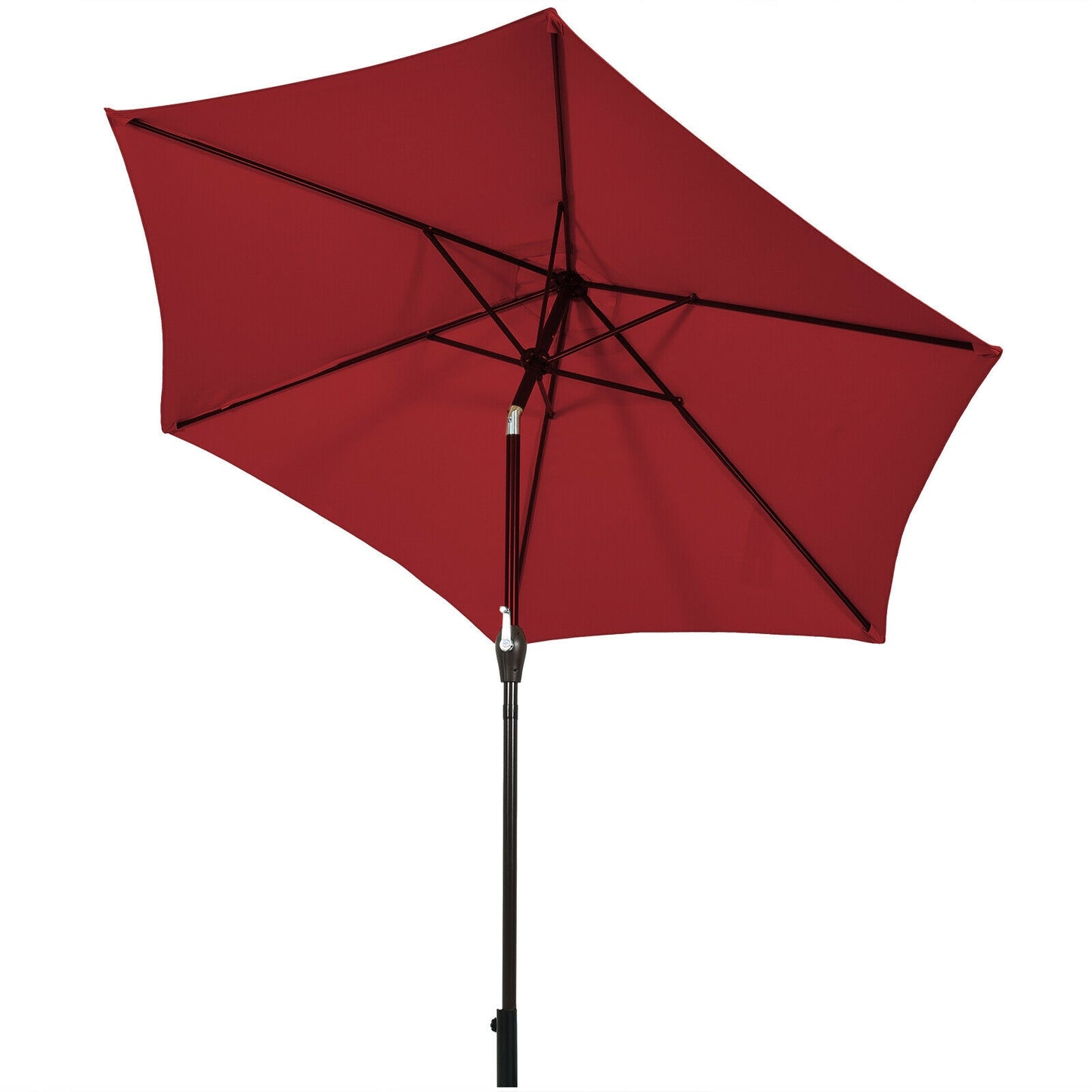 9FT Patio Umbrella Patio Market Steel Tilt W/ Crank Outdoor Yard Garden-Burgundy - Direct by Wilsons Home Store