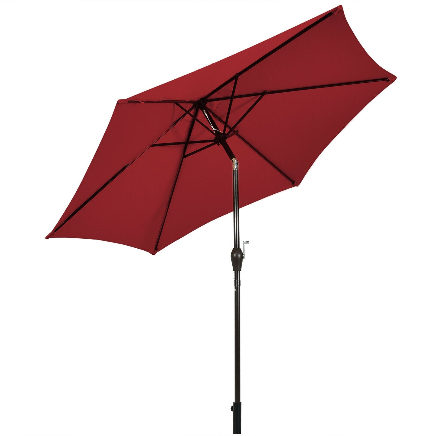 9FT Patio Umbrella Patio Market Steel Tilt W/ Crank Outdoor Yard Garden-Burgundy - Direct by Wilsons Home Store