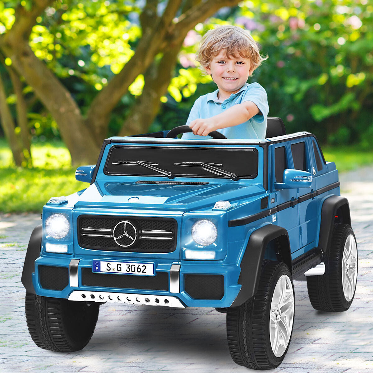 12V Licensed Mercedes-Benz Kids Ride On Car-Black