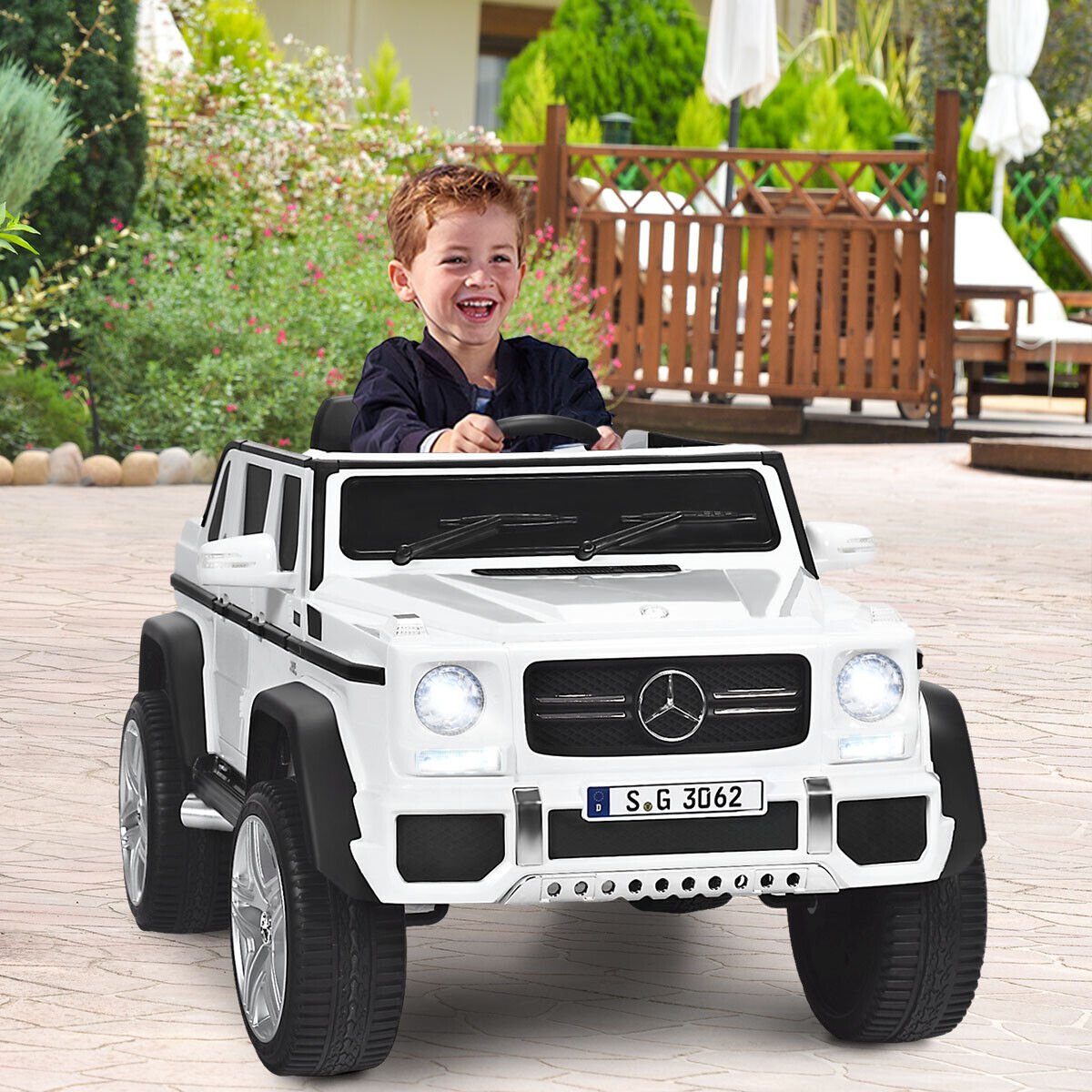12V Licensed Mercedes-Benz Kids Ride On Car-Black
