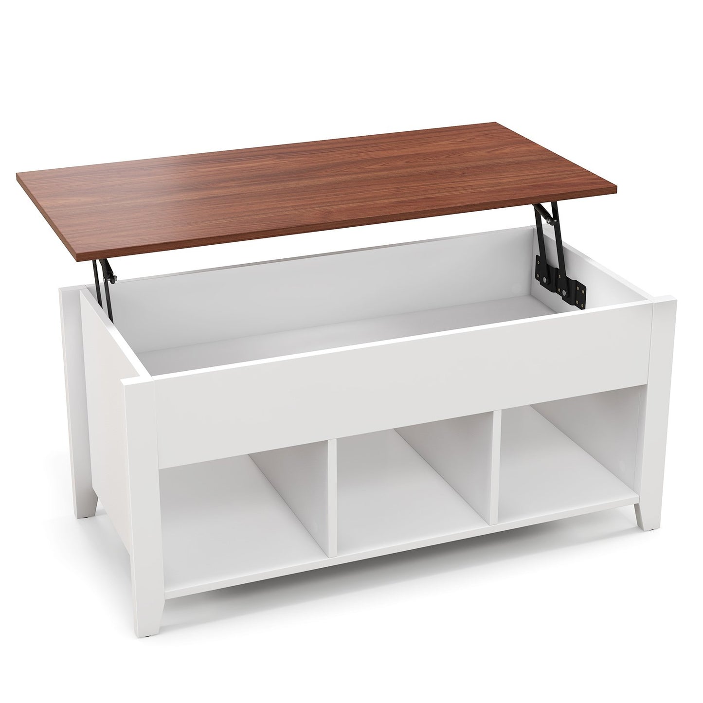 Lift Top Coffee Table with Hidden Storage Compartment-Black