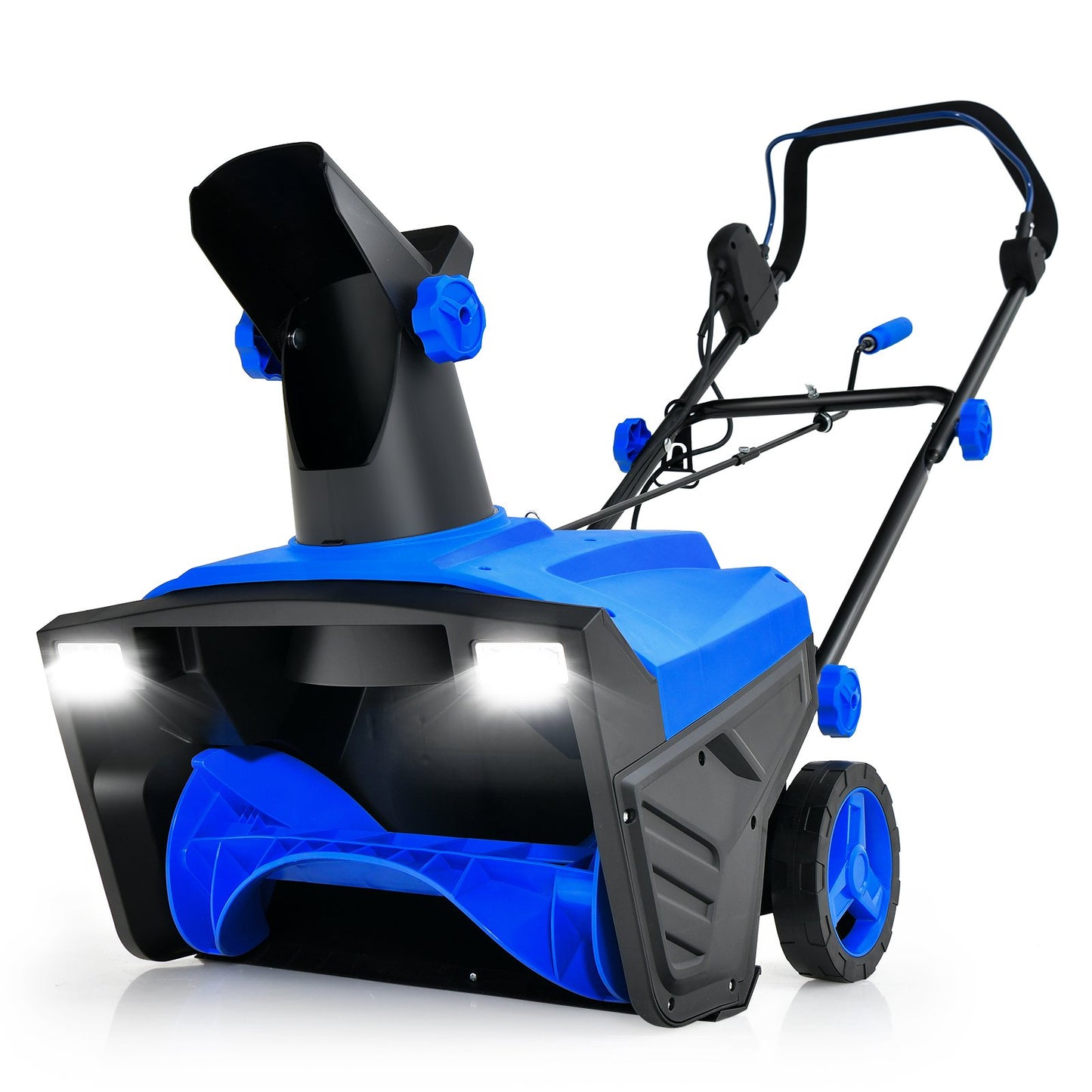 20 Inch 120V 15Amp Electric Snow Thrower with 180° Rotatable Chute-Blue