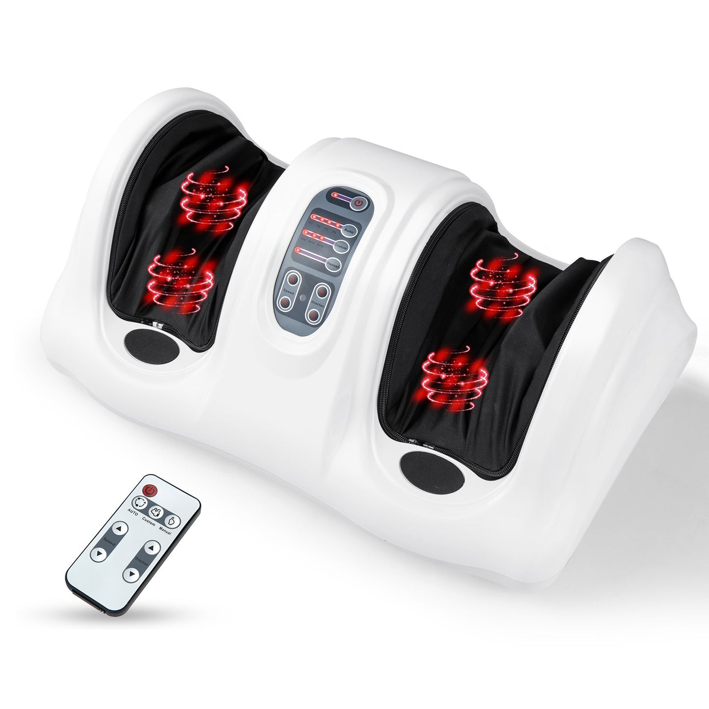 Therapeutic Shiatsu Foot Massager with High Intensity Rollers-Black