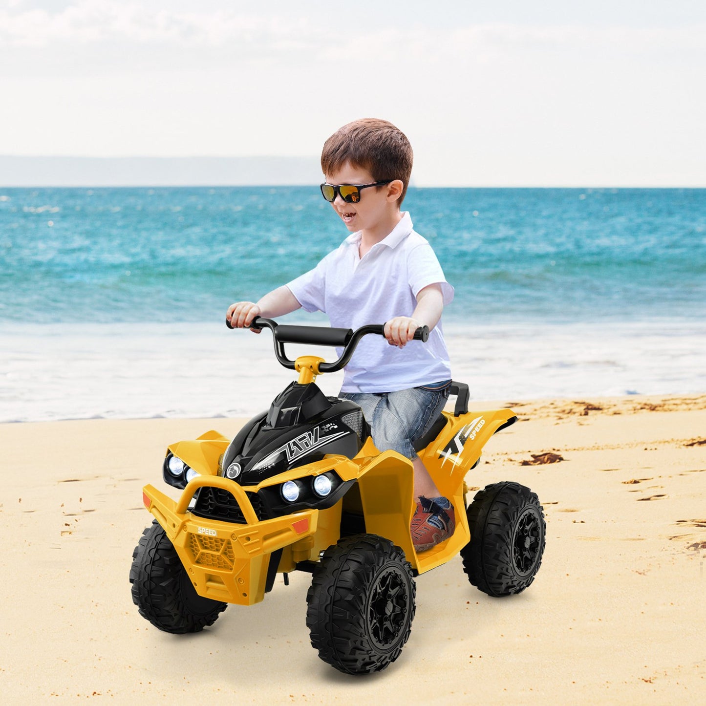 12V Kids Ride On ATV with High/Low Speed and Comfortable Seat-Army Green
