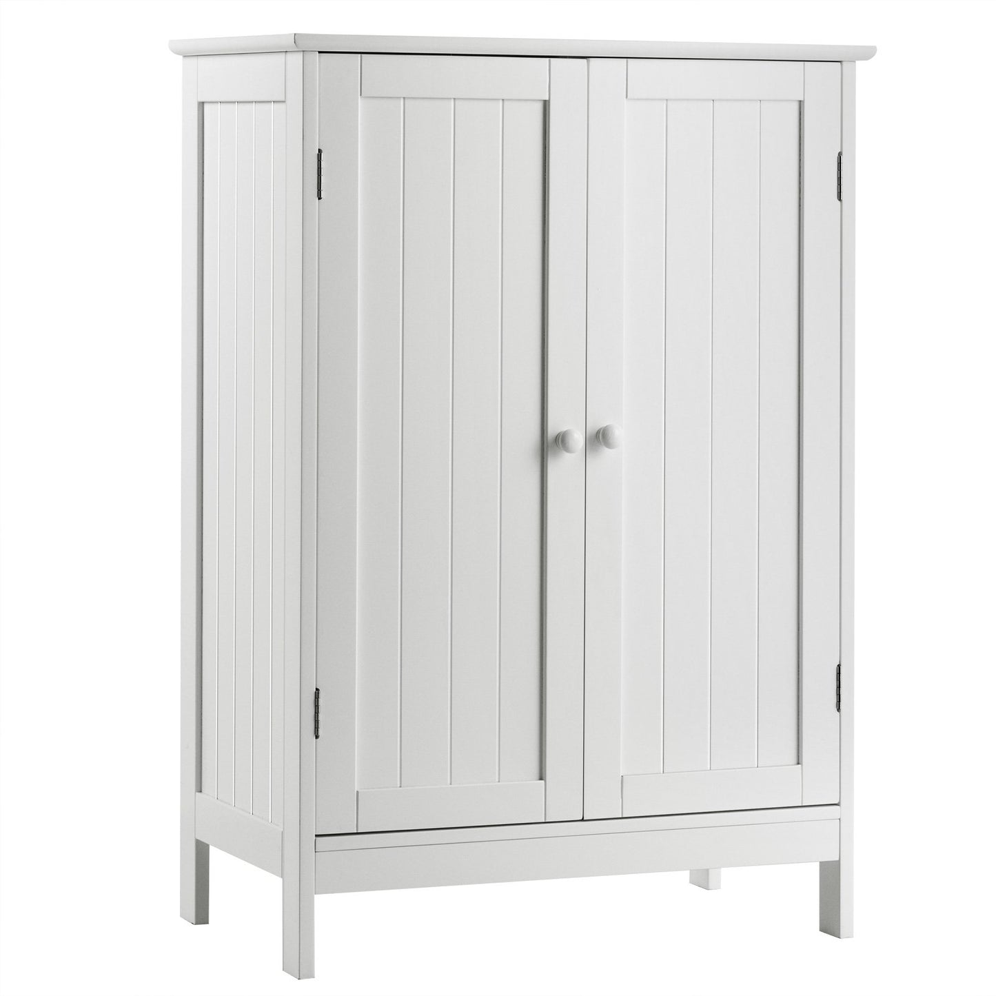 2-Door Freee-Standing Bathroom Cabinet with Shelf-Black
