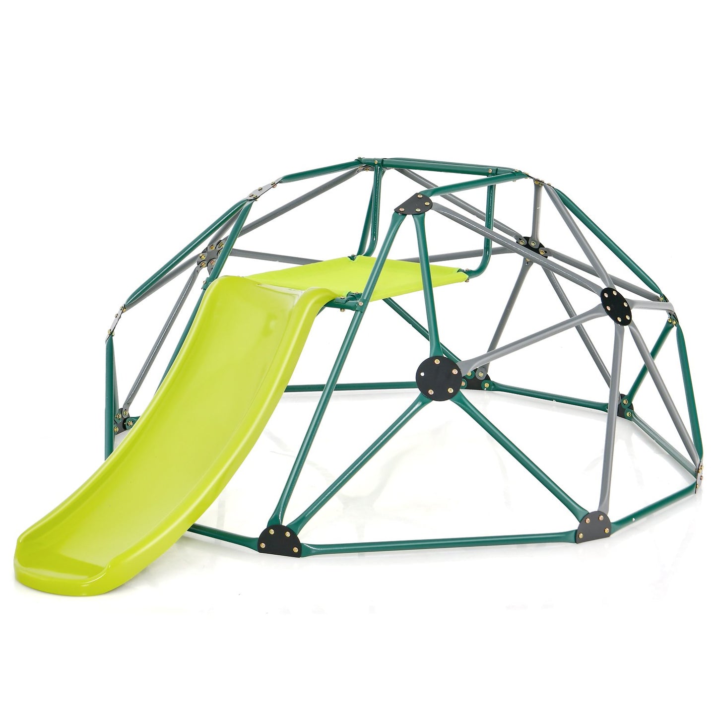Kids Climbing Dome with Slide and Fabric Cushion for Garden Yard-Blue