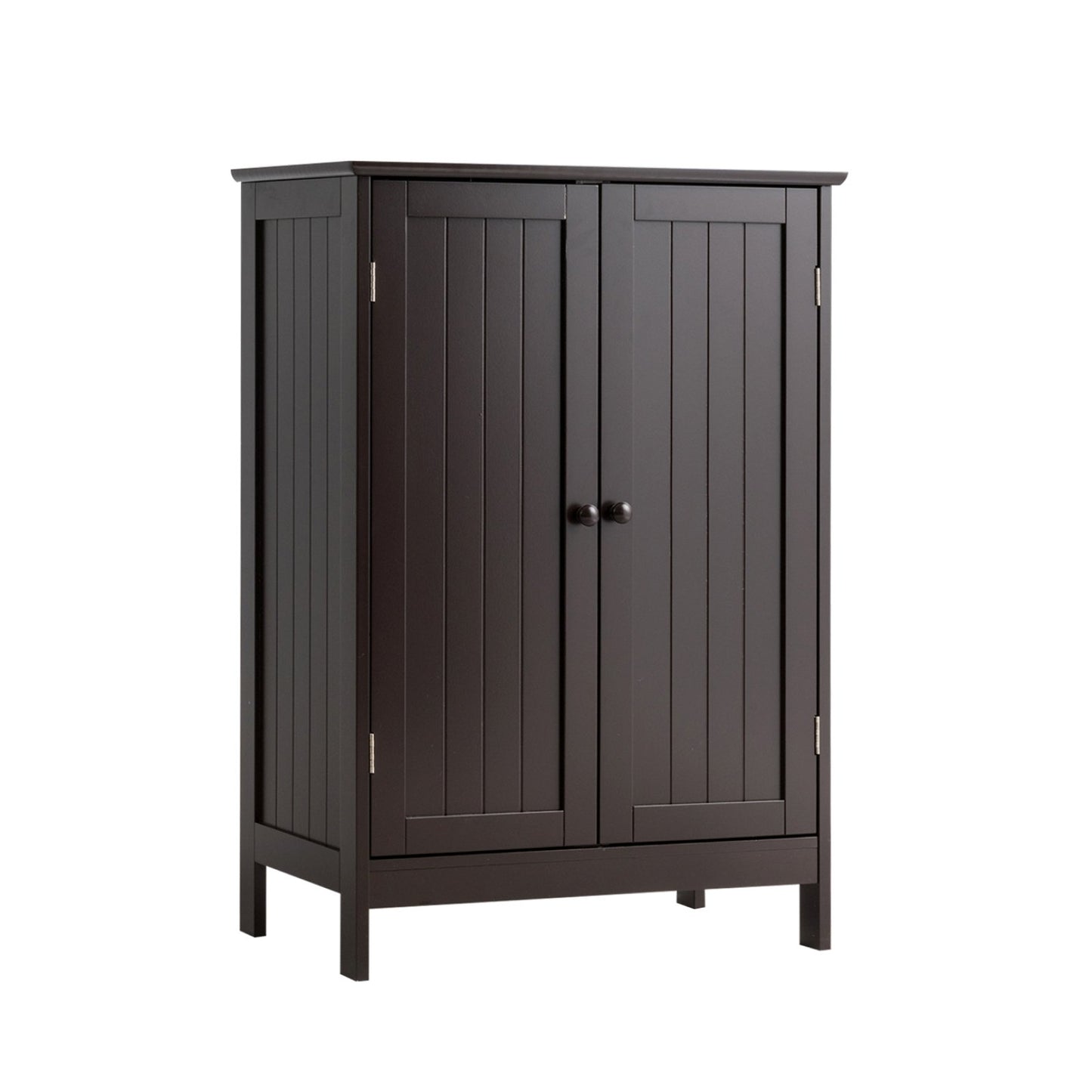2-Door Freee-Standing Bathroom Cabinet with Shelf-Black